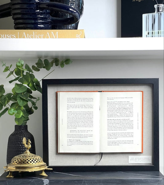 Custom Framed And Mounted Book with Placard