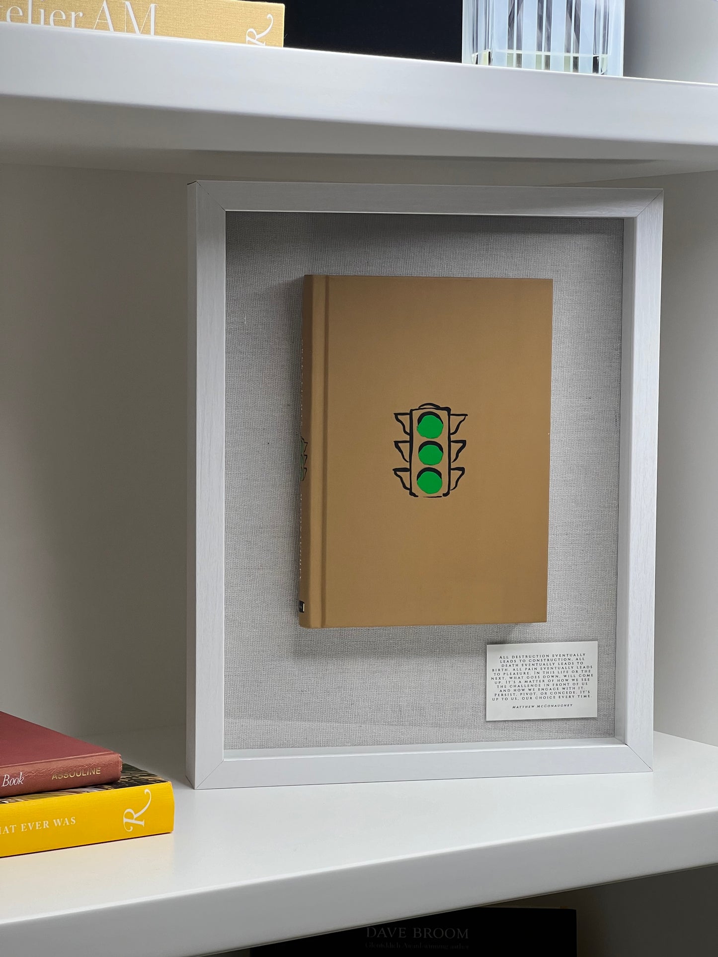 Custom Framed And Mounted Book with Placard