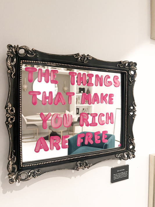 The Things That Make You Rich Are Free Wall Art